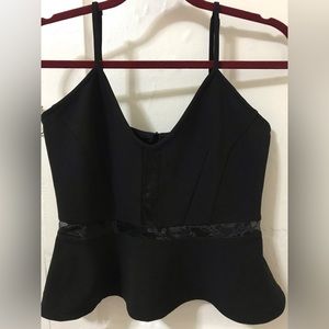 H&M Black Peplum Top
